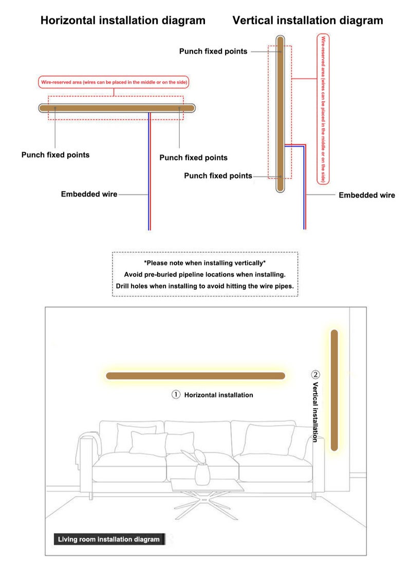 لوبيتيز ( لون : ذهبيّ , دافئ ضوء 3000K , حجم : 60x6cm ) حديث شريط طويل جدار مصباح / بيئة مصباح / داخليّة [ لد ] مصباح خلفيّة / غرفة معيشة أريكة / درج / سرير مصباح قناة - Image 5
