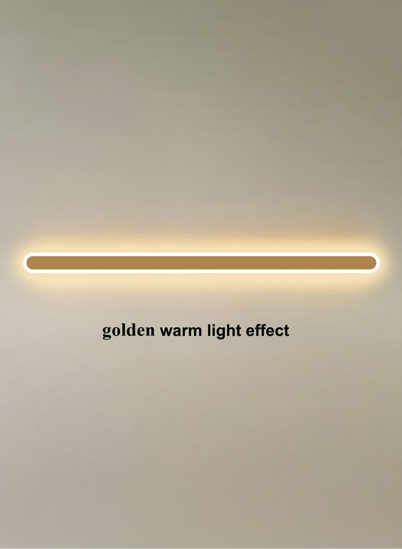 لوبيتيز ( لون : ذهبيّ , دافئ ضوء 3000K , حجم : 60x6cm ) حديث شريط طويل جدار مصباح / بيئة مصباح / داخليّة [ لد ] مصباح خلفيّة / غرفة معيشة أريكة / درج / سرير مصباح قناة - Image 3