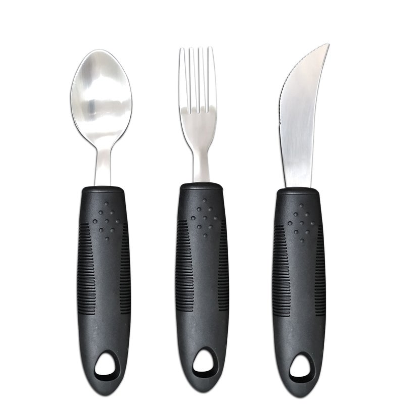 general Adaptive Stainless Steel Cutlery Set with Flexible Handles for Adults - Image 1