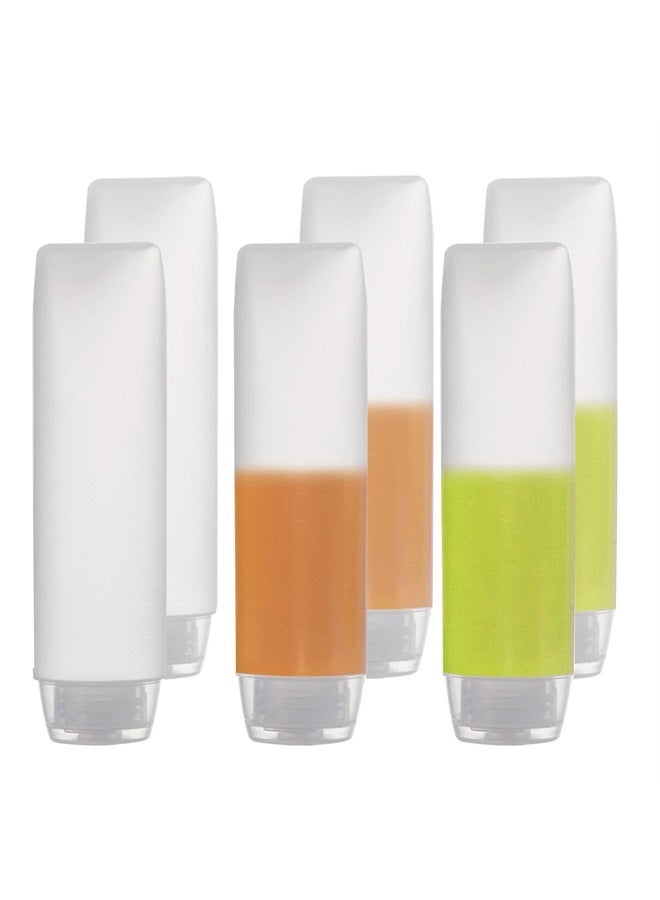 OTO 6 Pack Travel Size Plastic Squeeze Bottles for Liquids, 30ml/1 Fl. Oz TSA Approved Makeup Toiletry Cosmetic Containers - Image 1