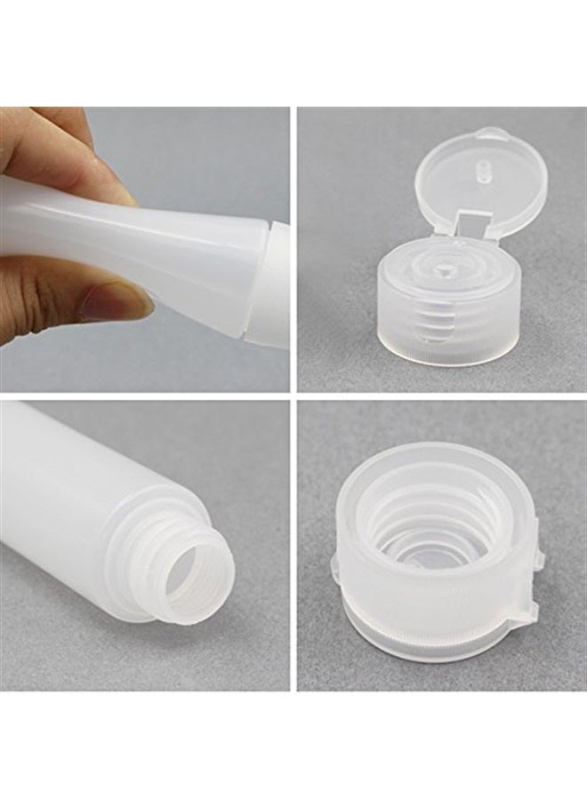 OTO 6 Pack Travel Size Plastic Squeeze Bottles for Liquids, 30ml/1 Fl. Oz TSA Approved Makeup Toiletry Cosmetic Containers - Image 3
