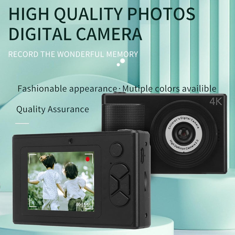 دبوفير كاميرا رقمية Dpofirs FHD 1080P، كاميرا رقمية مع حامل ثلاثي القوائم وعدسة مزدوجة بدقة 40 ميجابكسل عالية الوضوح لتسجيل فيديو سيلفي ممتع للطلاب والأطفال (أسود) - Image 2