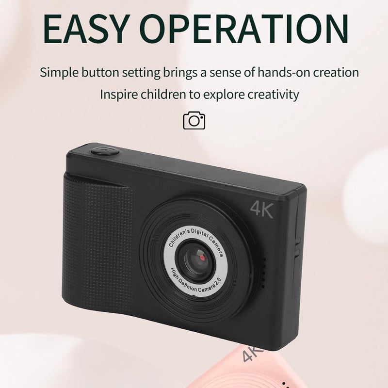 دبوفير كاميرا رقمية Dpofirs FHD 1080P، كاميرا رقمية مع حامل ثلاثي القوائم وعدسة مزدوجة بدقة 40 ميجابكسل عالية الوضوح لتسجيل فيديو سيلفي ممتع للطلاب والأطفال (أسود) - Image 5