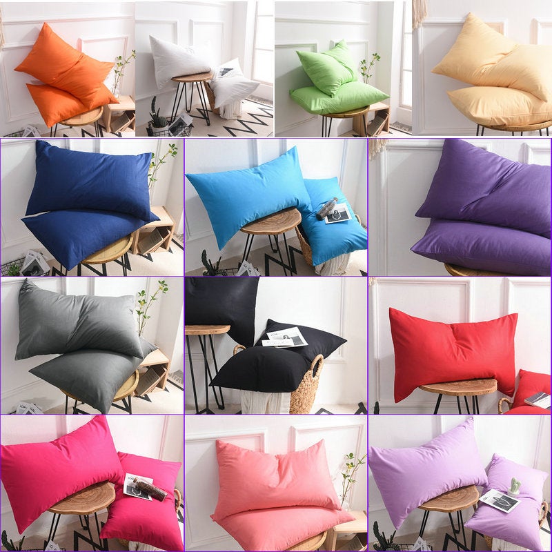 Pure Cotton Pure Color 40 Count Twill Bedding Single Product Pillowcase One Special Specification Multi-Color Selection - Image 2