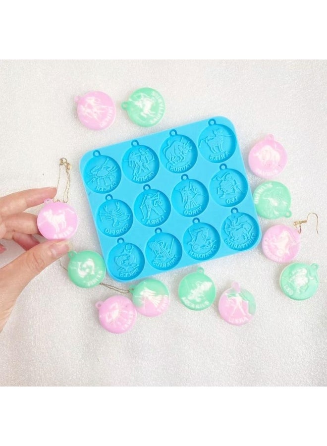 Twelve Constellations  Silicone Mold Suitable for Resin  Craft Earrings Pendant Tag Keychain Jewelry Making - Image 3