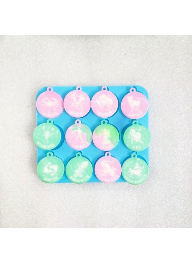 Twelve Constellations  Silicone Mold Suitable for Resin  Craft Earrings Pendant Tag Keychain Jewelry Making - Image 2