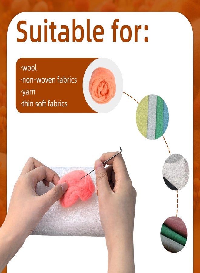 Flylin 100Pcs Needle Felting Needles, Metal Wool Felting Supplies with Felting Needles Storage Box, Felting Poked Needles Kits Set Stitch Punch Tool for Hand Craft DIY Sewing Handmade Handcraft (M) - Image 5