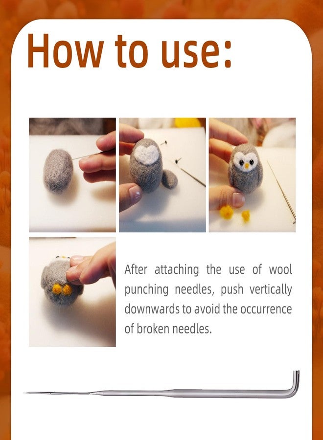 Flylin 100Pcs Needle Felting Needles, Metal Wool Felting Supplies with Felting Needles Storage Box, Felting Poked Needles Kits Set Stitch Punch Tool for Hand Craft DIY Sewing Handmade Handcraft (M) - Image 4