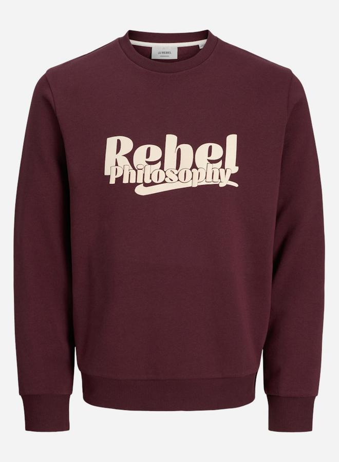 ريبل سويت شيرت بياقة دائرية وطبعة كتابة - Image 1