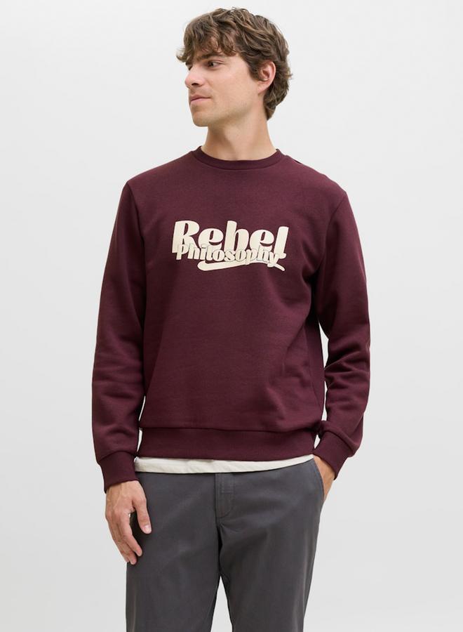 ريبل سويت شيرت بياقة دائرية وطبعة كتابة - Image 3