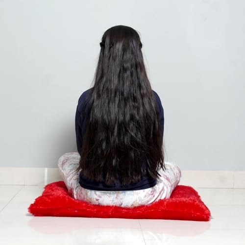 NEXTGO Floor Seat Cushions Yoga Meditation Mat Pooja aasan Soft Extra Comfortable Feather Touch Last Long Upto Washable Material Size 24 x 30 Inch 2 x 2.5 Fit (RED) - Image 4