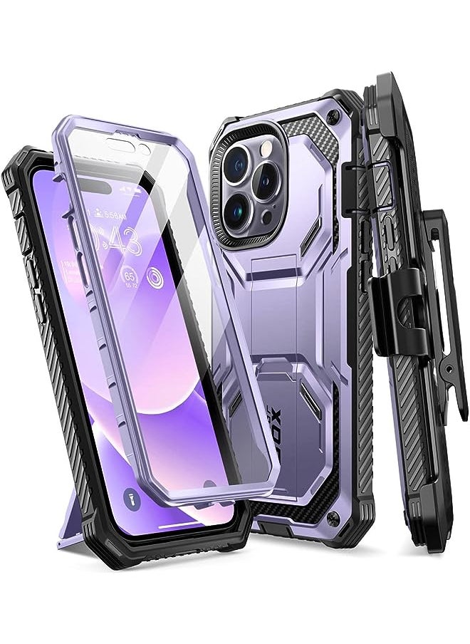 I-blason Armorbox Case for iPhone 14 Pro 6.1 inch (2022 Release) with Kickstand & Belt Clip Holster, Full Body Protective Bumper Case with Built-in Screen Protector  - Image 1
