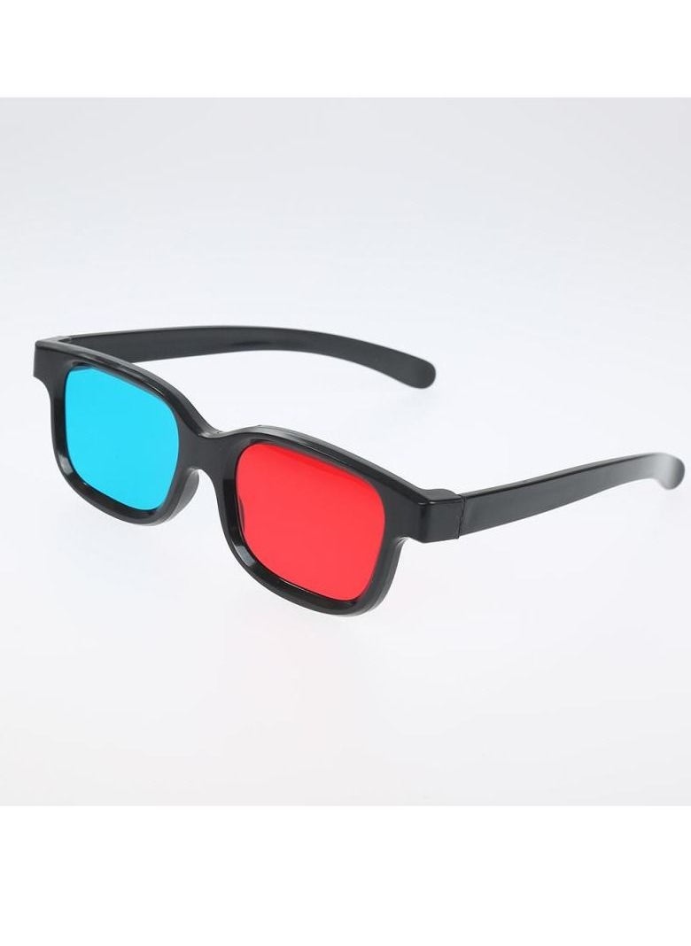 AROAQ High Quality 1x Black Frame Red Blue Universal 3D Glasses Movie Game DVD Black 3D Glasses  - Image 1