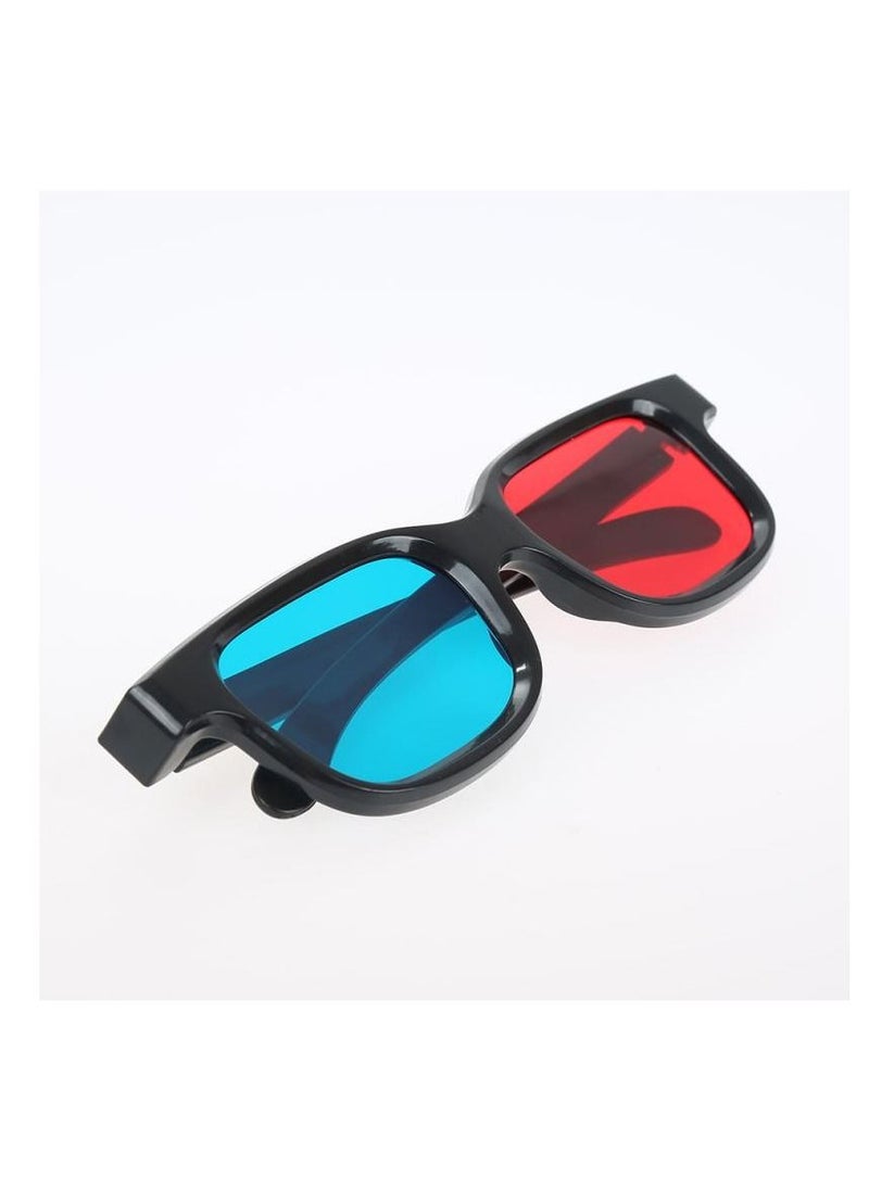 AROAQ High Quality 1x Black Frame Red Blue Universal 3D Glasses Movie Game DVD Black 3D Glasses  - Image 4