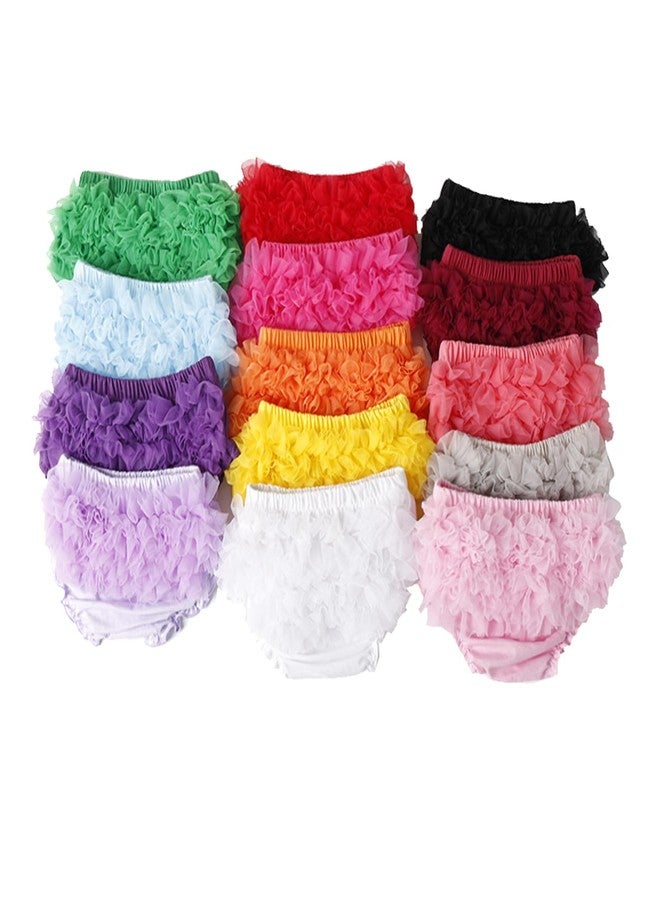 Orinery Infant Bloomers Underwear Ruffle Diaper Cover for Baby Girls Toddler Kids Cotton Shorts Panties 4-Pack (LSB59-R, 1-2T) - Image 3