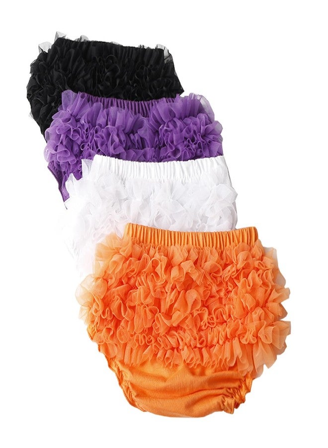 Orinery Infant Bloomers Underwear Ruffle Diaper Cover for Baby Girls Toddler Kids Cotton Shorts Panties 4-Pack (LSB59-R, 1-2T) - Image 4