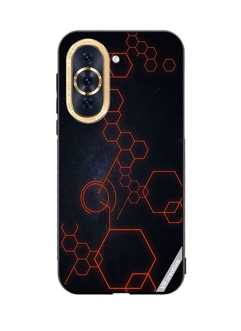 Protective Case Cover For Huawei Nova 10 Pro Abstract Hexagon Design Multicolour
