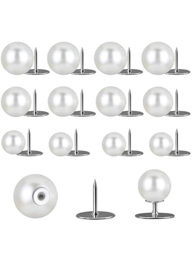 12 Sets Pearl ons, 3 Sizes No Sew Pearl Brooch Pins Pearl Pins for Clothes Removable Reusable for Women Girls Dress Sweaters Shawl Decorations Shirt Coat(10mm mm mm) - Image 1