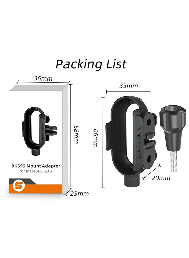 SOLARAE Adapter Bracket for Insta360 GO3 : Foldable Camera Protection Frame with 1/4" Thread for Selfie Stick & Tripod Connectivity - Essential GO3 Accessories - Image 3