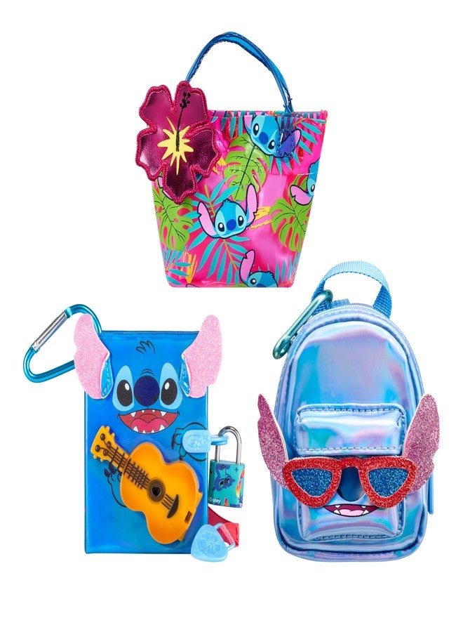 REAL LITTLES Disney Lilo & Stitch Fan Favorites 3 Pack, Includes Themed Micro Backpack, Handbag and Journal, with 15 Micro Surprises Inside - Image 1