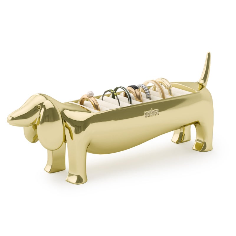 Umbra Dachsie Ring Holder Gift for Weiner Dog Dachshund Doxie Lover Jewelry Storage Brass - Image 2