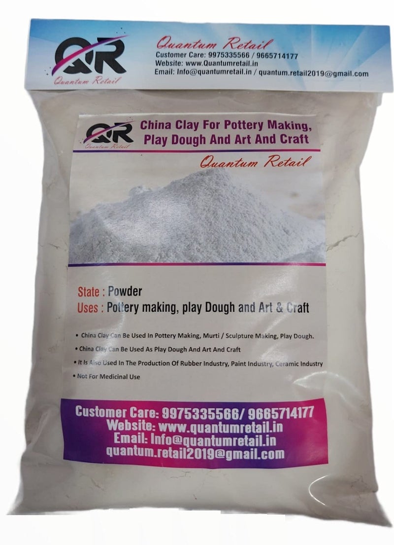 Quantum Retail - China Clay for Pottery Making, Play Dough and Art & Craft - 900 Grams - Image 1