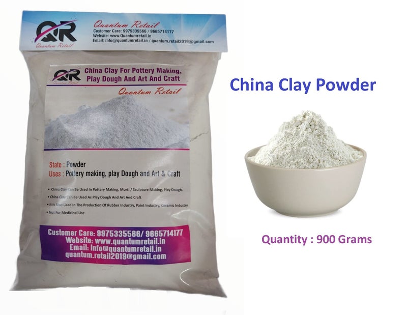 Quantum Retail - China Clay for Pottery Making, Play Dough and Art & Craft - 900 Grams - Image 2