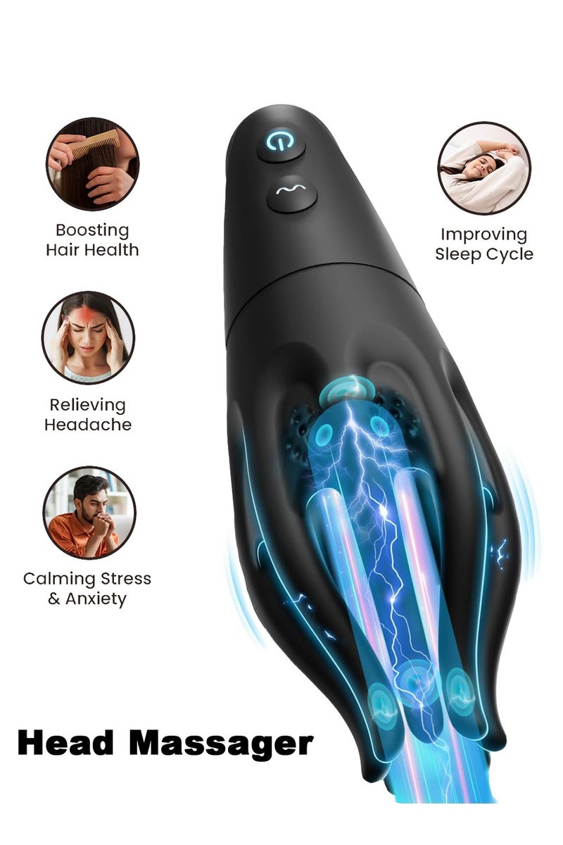 Octopus Electric Scalp & Head Massager with 10 Vibration Modes – Portable Stress Relief Tool with Soft Silicone Claws, USB Rechargeable for Hair Care & Relaxation - Image 1
