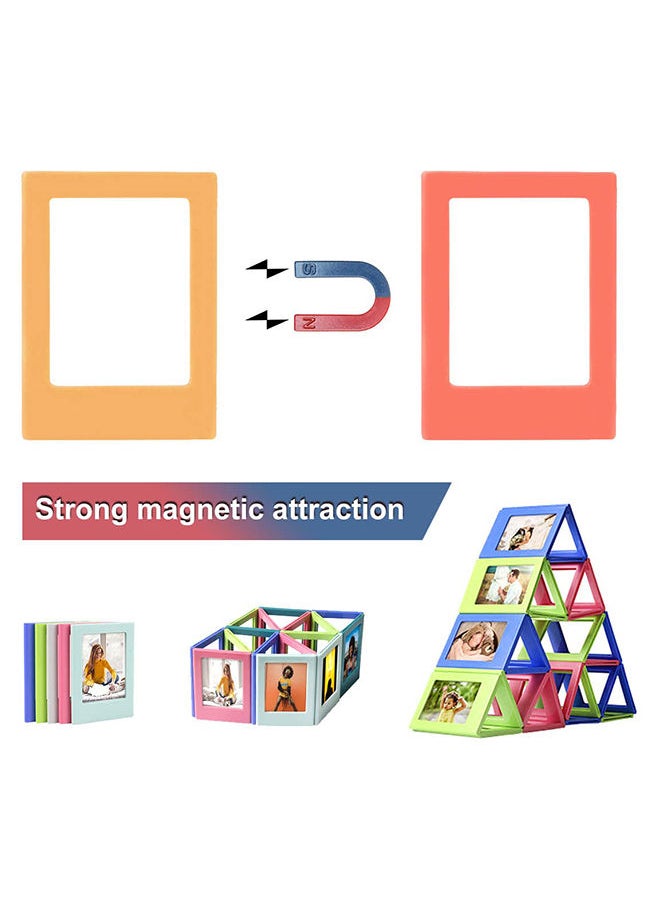 O Ozone Colorful Magnetic Photo Picture Frame for Fujifilm Instax Mini 9 8 8 Plus 70 7s 90 25 26 50s Films Mobile Printer Film - Pack of 4  - Image 3