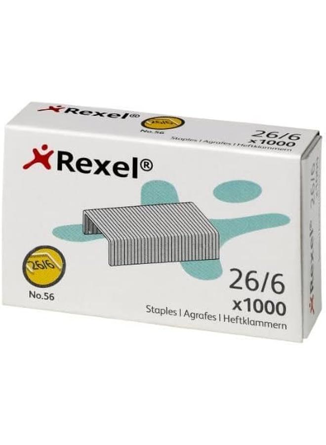 Rexel No. 26 6 Staples 1Pk 20X 1000 No.56 Silver 06131 - Image 3