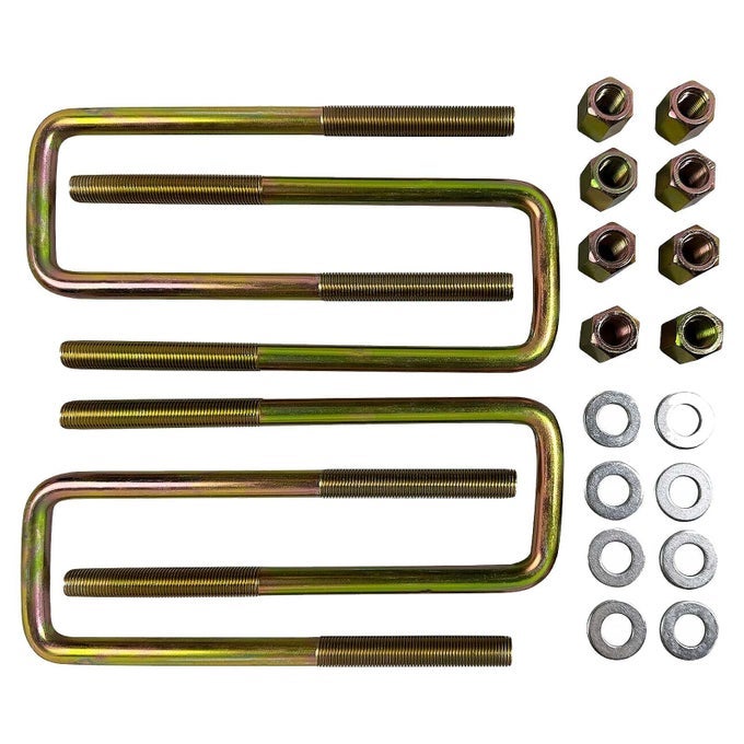 4Pcs Square Ubolts 25 Wide Leaf Springs 875 Long Compatible With 19882019 Chevy Silverado Gmc Sierra 1500 Whardware