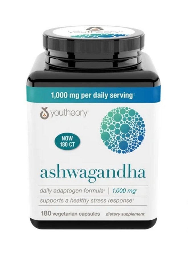 يوثيري يوثيوري أشواغاندا ١٠٠٠ ملغ مع KSM-66 - يساعد على دعم استجابة صحية للتوتر، ١٨٠ كبسولة (عبوة واحدة) - Image 1