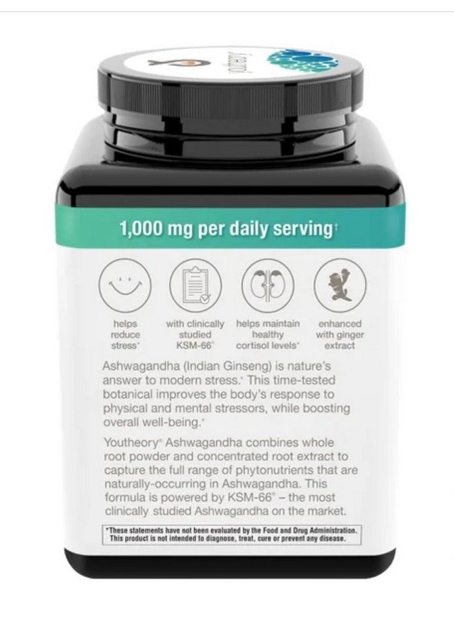 يوثيري يوثيوري أشواغاندا ١٠٠٠ ملغ مع KSM-66 - يساعد على دعم استجابة صحية للتوتر، ١٨٠ كبسولة (عبوة واحدة) - Image 3