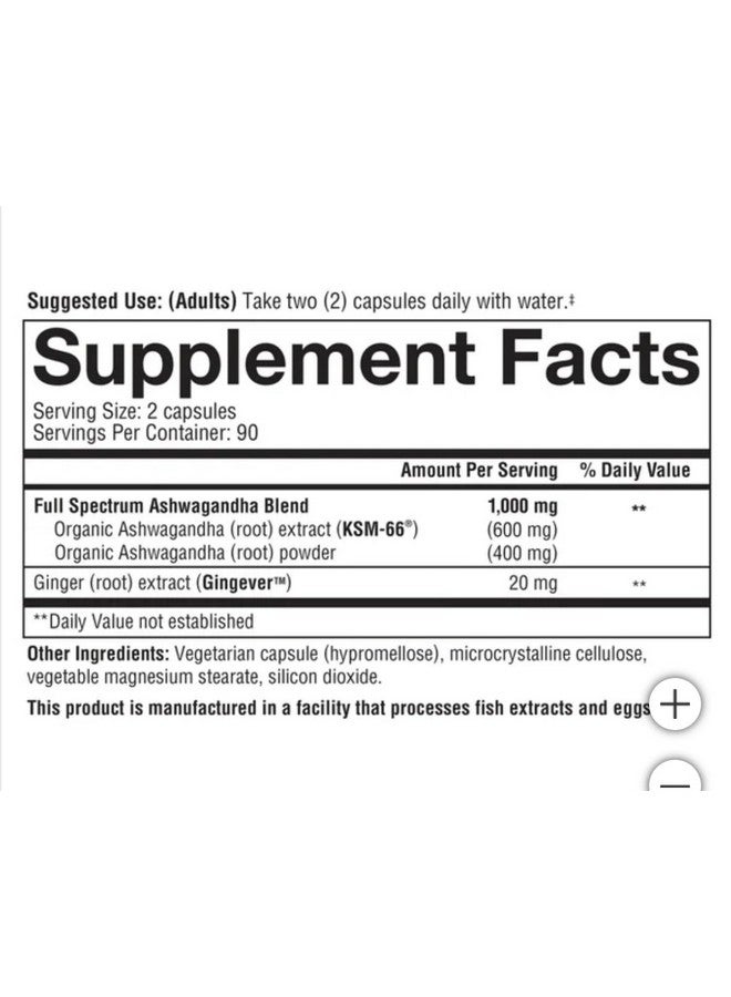 يوثيري يوثيوري أشواغاندا ١٠٠٠ ملغ مع KSM-66 - يساعد على دعم استجابة صحية للتوتر، ١٨٠ كبسولة (عبوة واحدة) - Image 5