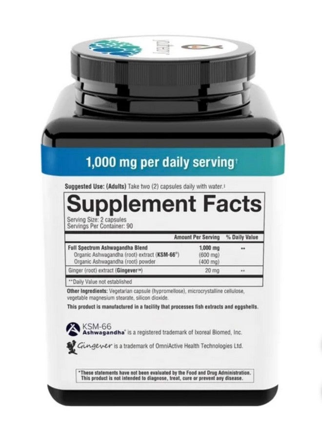 يوثيري يوثيوري أشواغاندا ١٠٠٠ ملغ مع KSM-66 - يساعد على دعم استجابة صحية للتوتر، ١٨٠ كبسولة (عبوة واحدة) - Image 2
