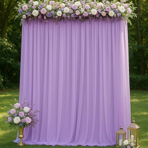 SpecialYou.in SpecialYou® Lavender Back Drop Curtain for Decoration, Curtains for Aesthetic Home Decor, Aesthetic Room Decor Items Pinterest, Decoration Curtains for Background- 2Pcs - Image 4