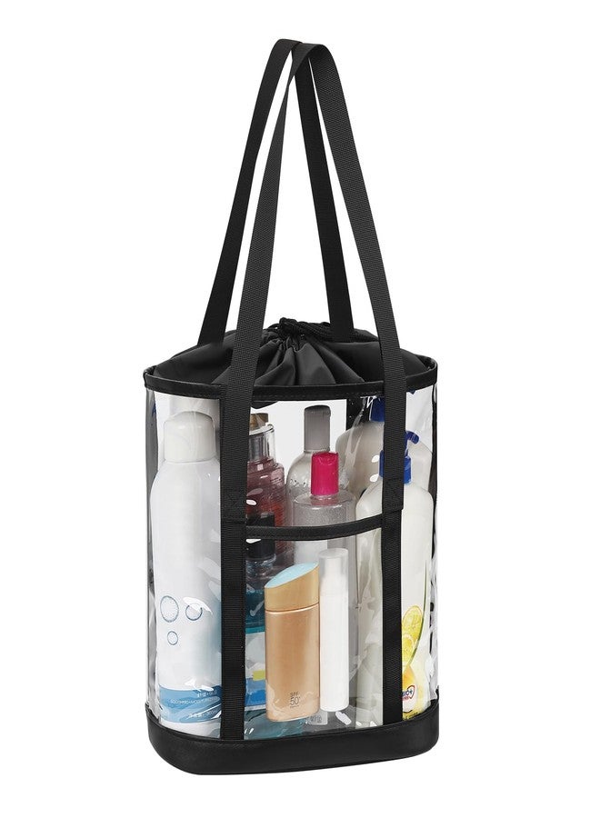 onemoky Large Clear Toiletry Bag, Travel Toiletry Bag for Women and Men, Waterproof Clear Tote Bag, Transparent Makeup Bag Organizer Portable Bath Shower Bag for Bathroom, Gym, Beach, Swimming, Traveling - Image 1