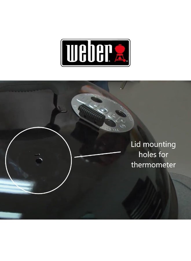 Weber 60540 Charcoal, Spirit, Q Grill Replacement Thermometer, 1-13/16" Diameter - Image 2