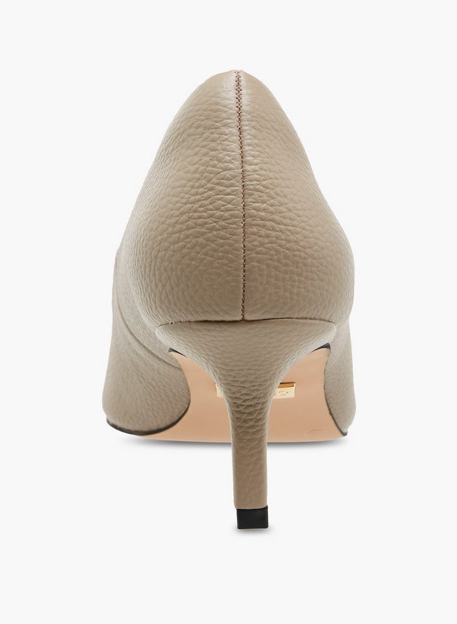 سيليست حذاء نسائي بكعب خنجري سهل الارتداء بلون سادة - Image 5