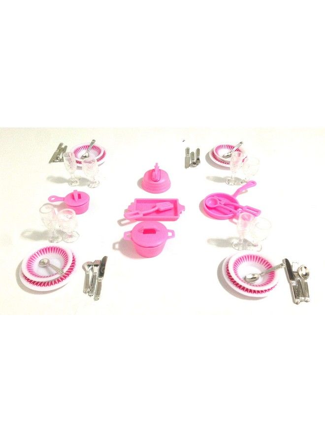 Gloria Dollhouse Furniture Accessories Plate Glasses Spoon Set - Image 3