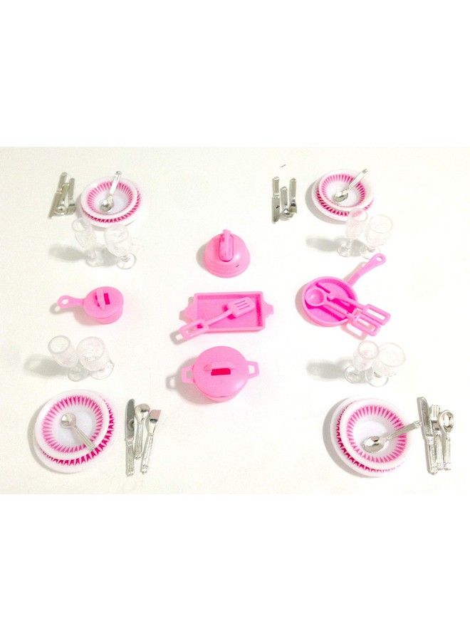Gloria Dollhouse Furniture Accessories Plate Glasses Spoon Set - Image 4