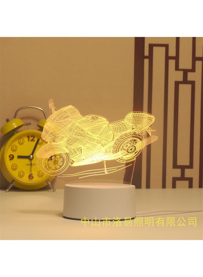 الأزرق جي دبليو إضاءة ليلية ثلاثية الأبعاد إبداعية ، جو أوكريليك ، هدية بجانب السرير ، ضوء الغلاف الجوي ، هدية ، مصباح مكتب DIY - Image 1