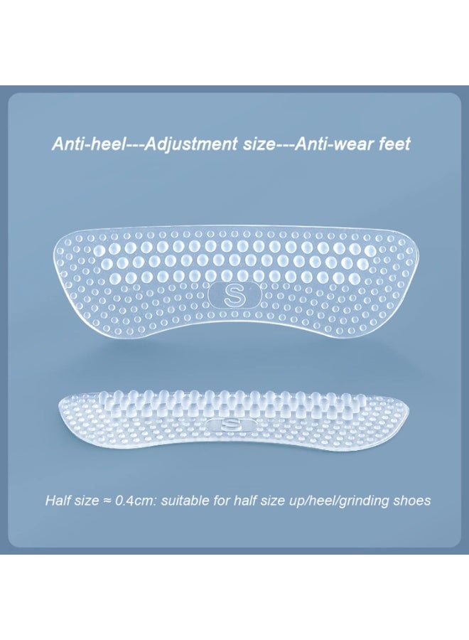 Silicone Heel Grips Liner Cushions Inserts for Loose Shoes, Heel Pads Snugs for Shoe Too Big Men Women, Filler Improved Shoe Fit and Comfort, Prevent Heel Slip and Bliste - Image 2