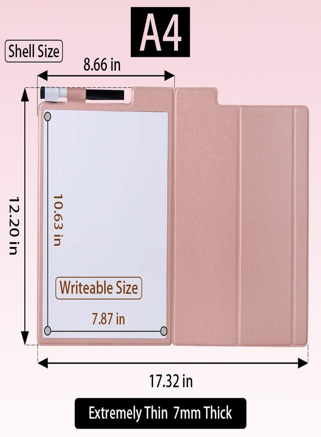 CRCHOM Small White Board 9" x 12" Portable Magnetic Desktop Dry Erase Board with Stand & PU Cover - A4 Notebook Whiteboard Easel for Office, Home, School (Pink) - Image 5