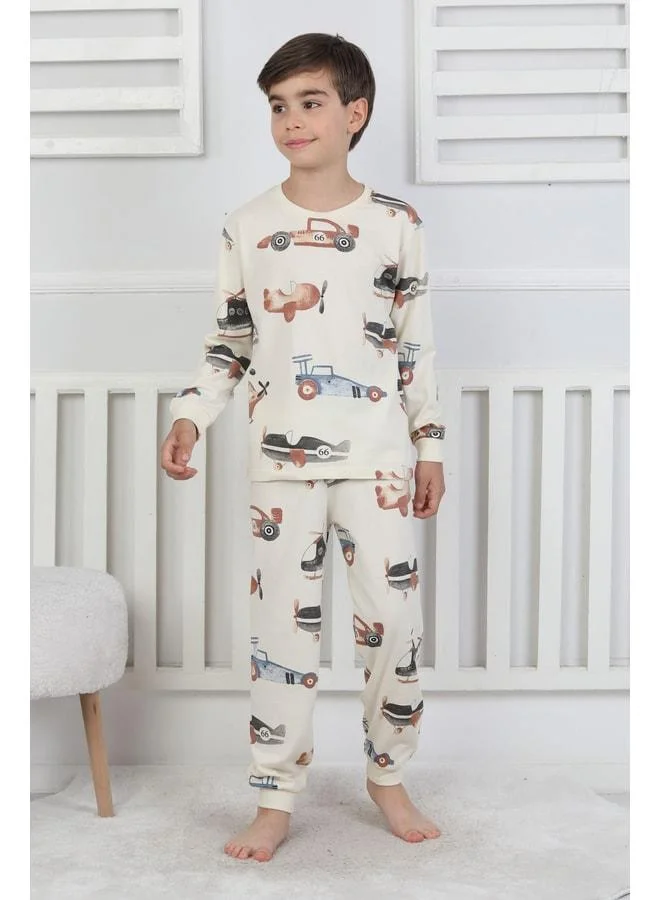 Zuzunga Racing Car and Aeroplane Pattern Boys' Pajama Set