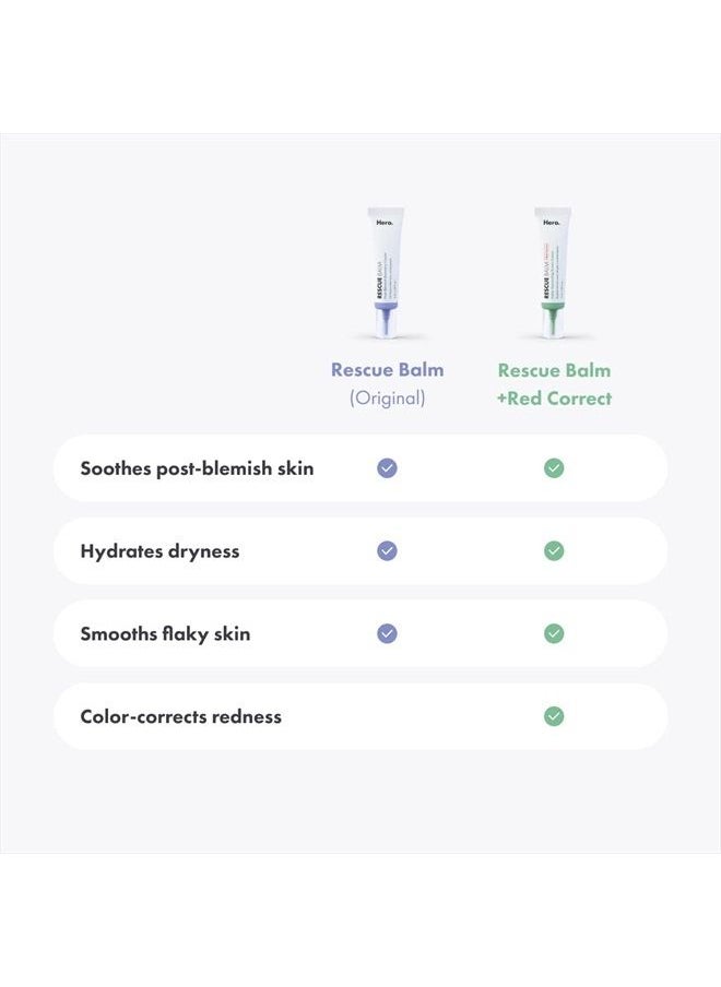 Rescue Balm Post-Blemish Recovery Cream from Hero Cosmetics - Intensive Nourishing and Calming for Dry, Red-Looking Skin After a Blemish - Dermatologist Tested and Vegan-Friendly (15 ml, 0.5 fl. oz)