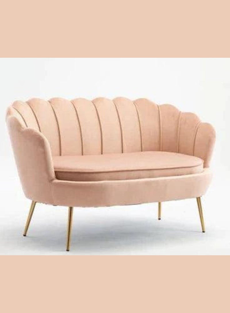 وودن تويست ذراع متوهج من الخشب الصلب وأرجل معدنية من القماش المخملي لوفيسيت صالة تشيس حديثة - Image 2