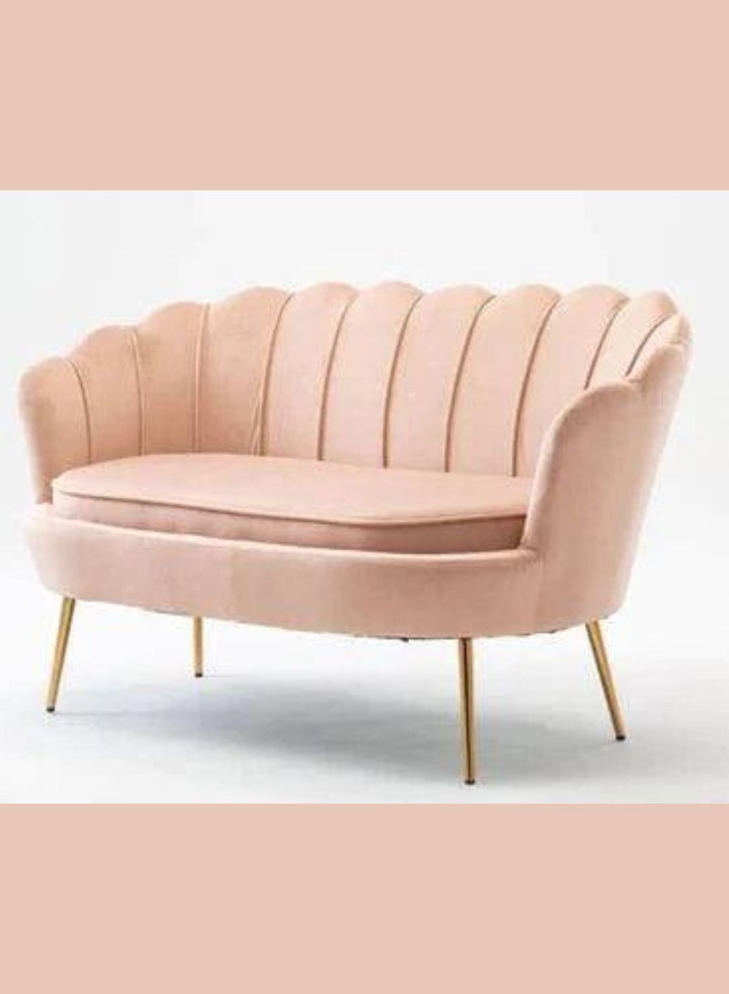 وودن تويست ذراع متوهج من الخشب الصلب وأرجل معدنية من القماش المخملي لوفيسيت صالة تشيس حديثة - Image 3