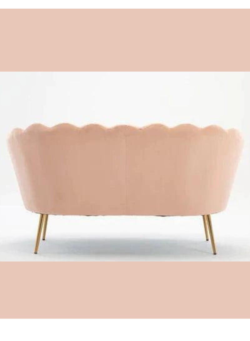 وودن تويست ذراع متوهج من الخشب الصلب وأرجل معدنية من القماش المخملي لوفيسيت صالة تشيس حديثة - Image 4