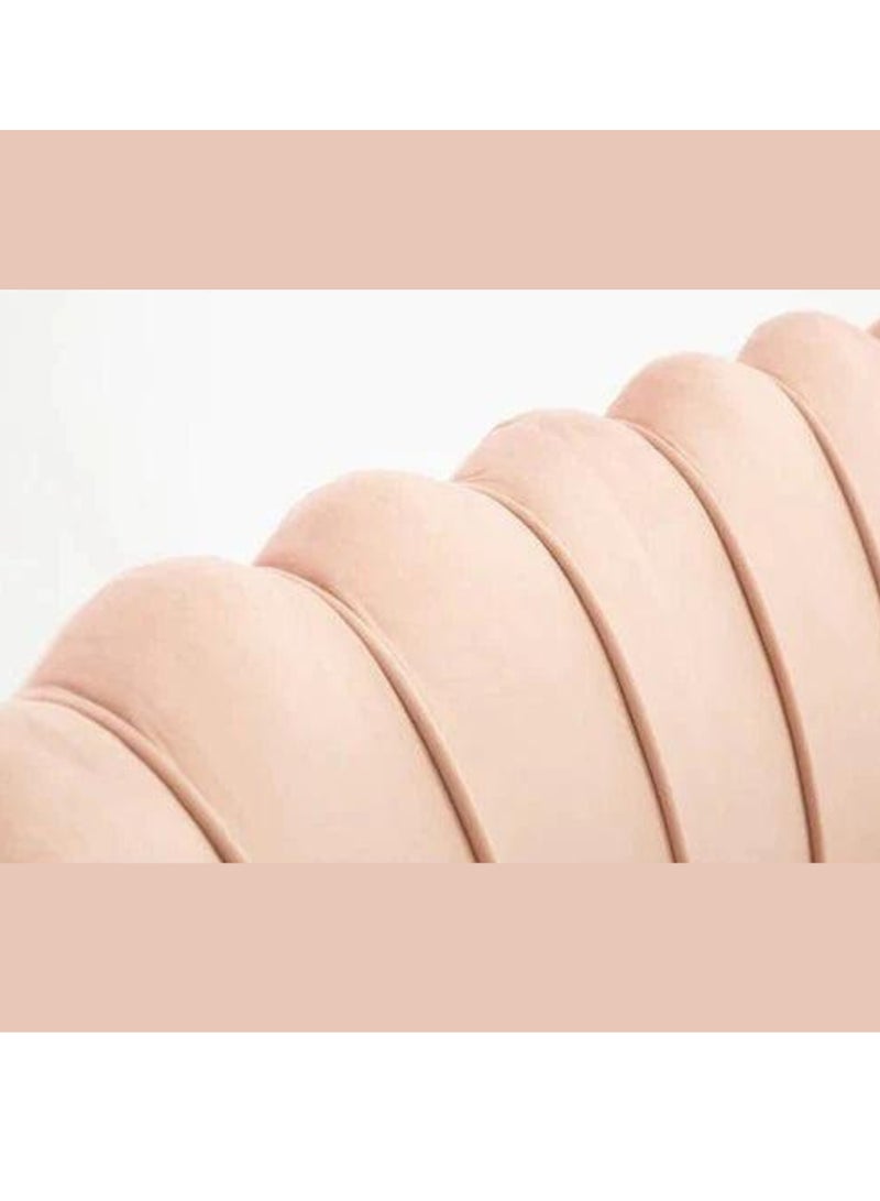 وودن تويست ذراع متوهج من الخشب الصلب وأرجل معدنية من القماش المخملي لوفيسيت صالة تشيس حديثة - Image 5